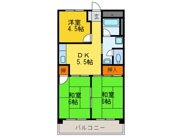 森田コ－ポラスの物件間取画像